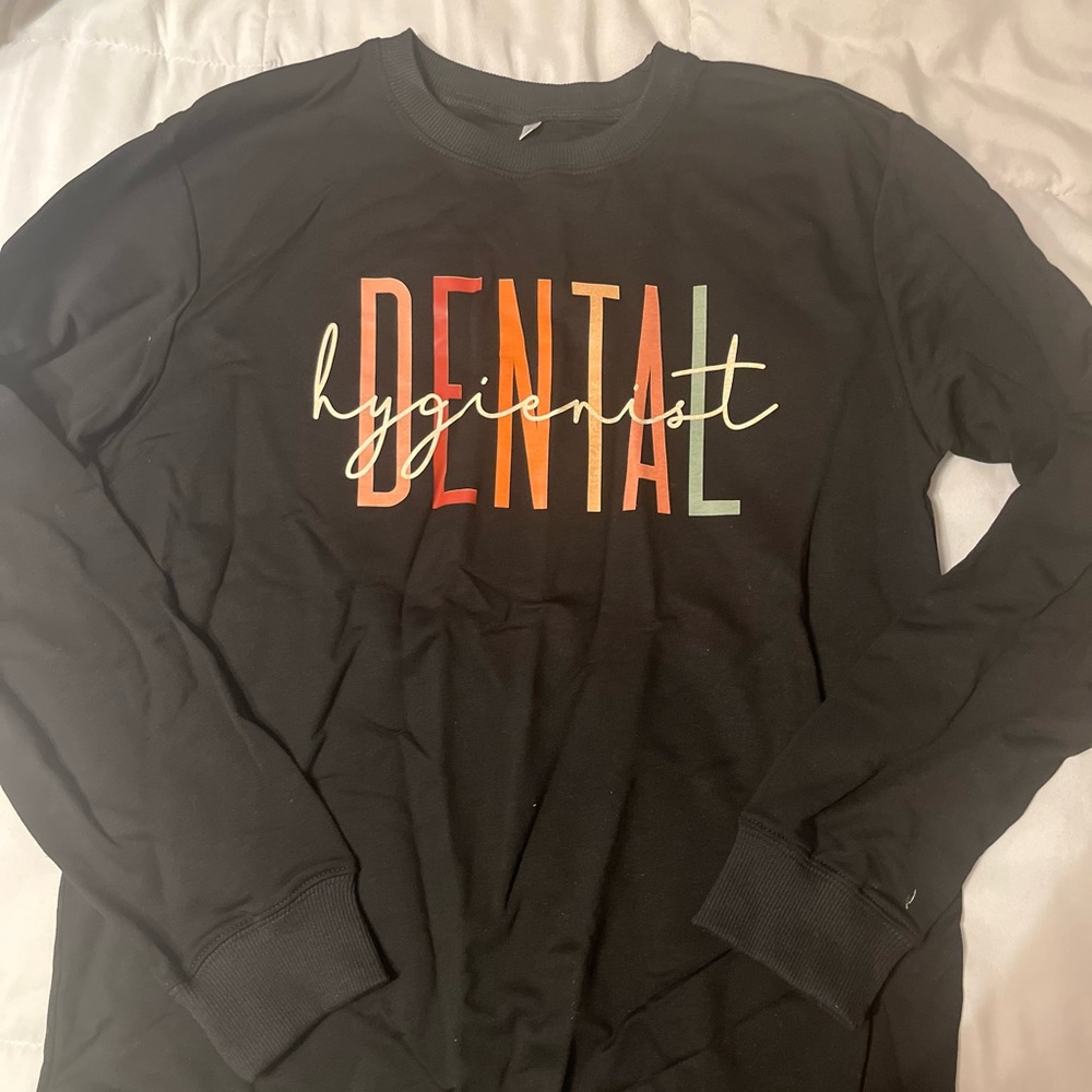 Small Black Dental Hygienist long sleeve shirt. Brand new never wore.
